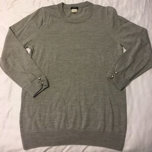 J.crew merino 3/4 length sweater grey